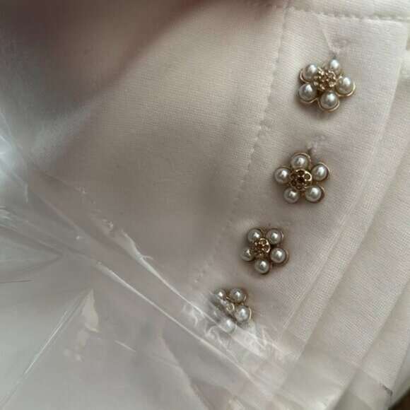 NWT Belle by Kim Gravel White Pearls Just Want to Have Fun Ponte Pant 14 - Picture 10 of 13